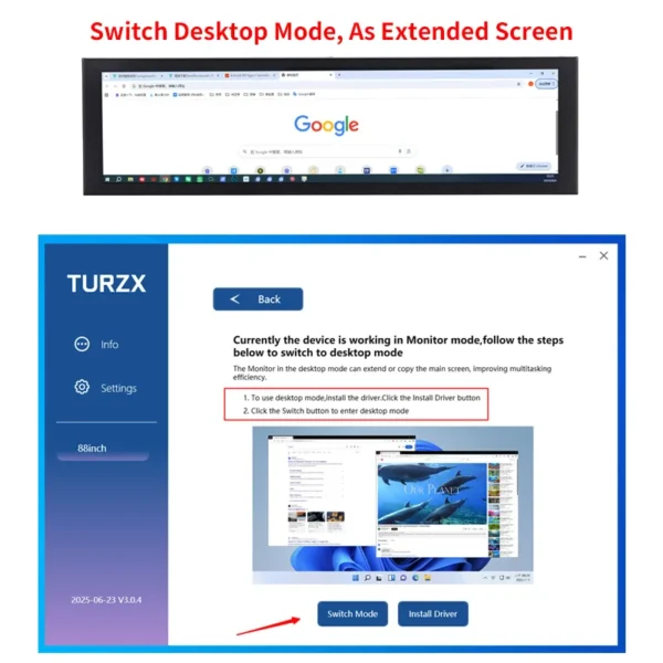 8.8 Inch IPS USB Secondary Screen Type-C PH Interface Turing Smart Screen CPU GPU RAM Computer Monitor Use TURZX Software - Image 2